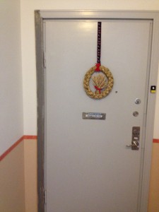 Ljusgrå dörr